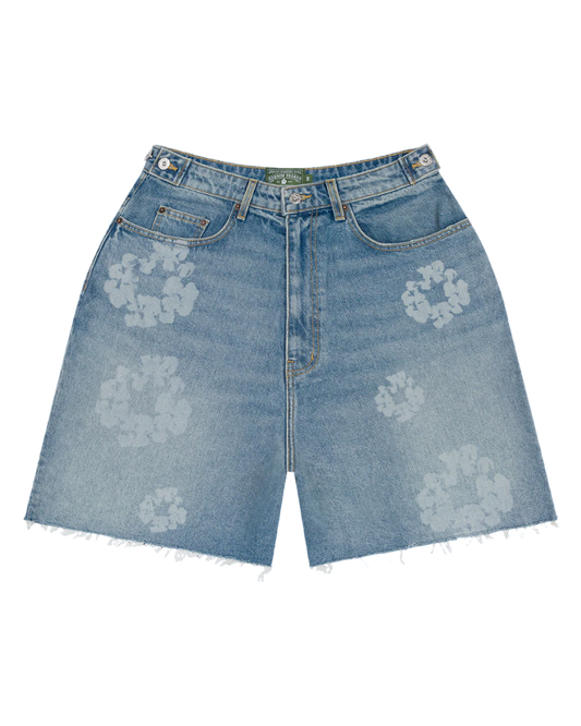 DENIM TEARS LASER WREATH DENIM SHORTS