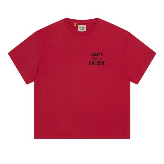 GALLERY DEPT RED/BLACK FRENCH LOGO TEE