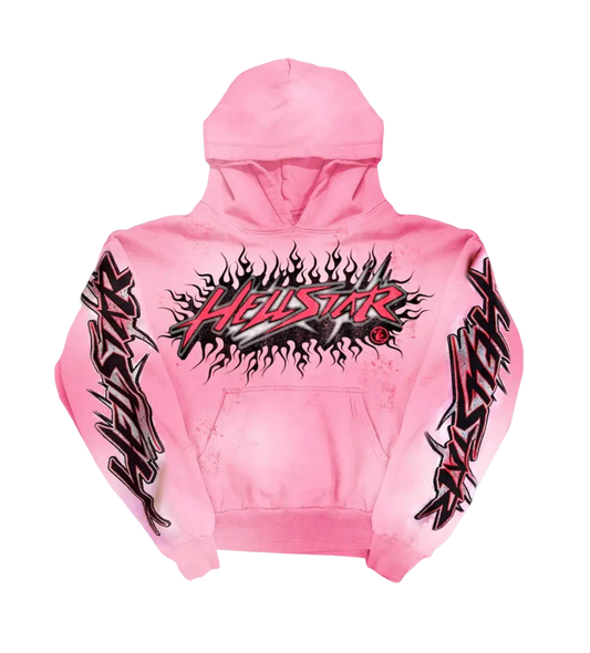 HELLSTAR BRAINWASHED HOODIE PINK