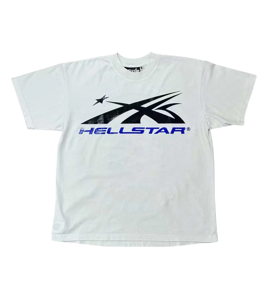 HELLSTAR SPORT LOGO GEL T-SHIRT WHITE/BLUE