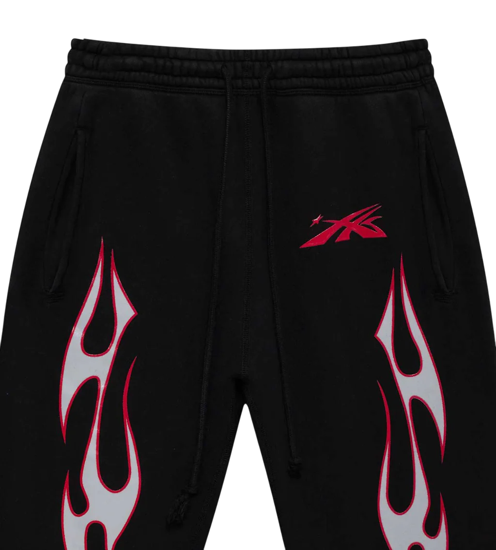 HELLSTAR SPORTS FUTURE FLAME SWEATPANTS BLACK