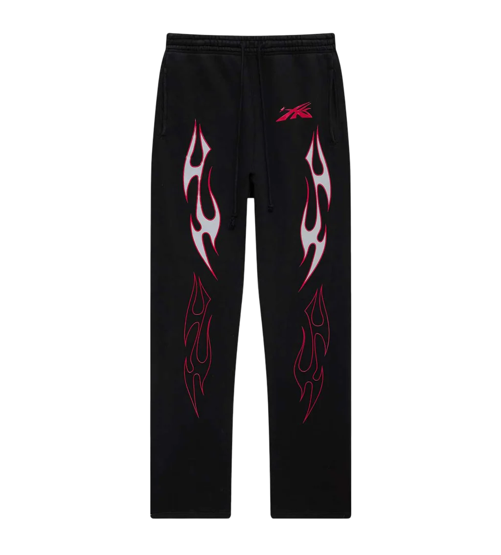 HELLSTAR SPORTS FUTURE FLAME SWEATPANTS BLACK