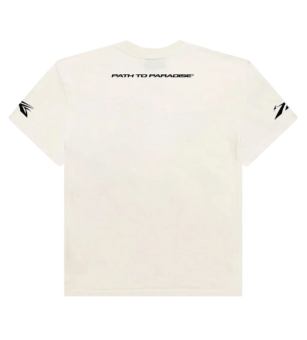 HELLSTAR THORN GLITTER TEE WHITE