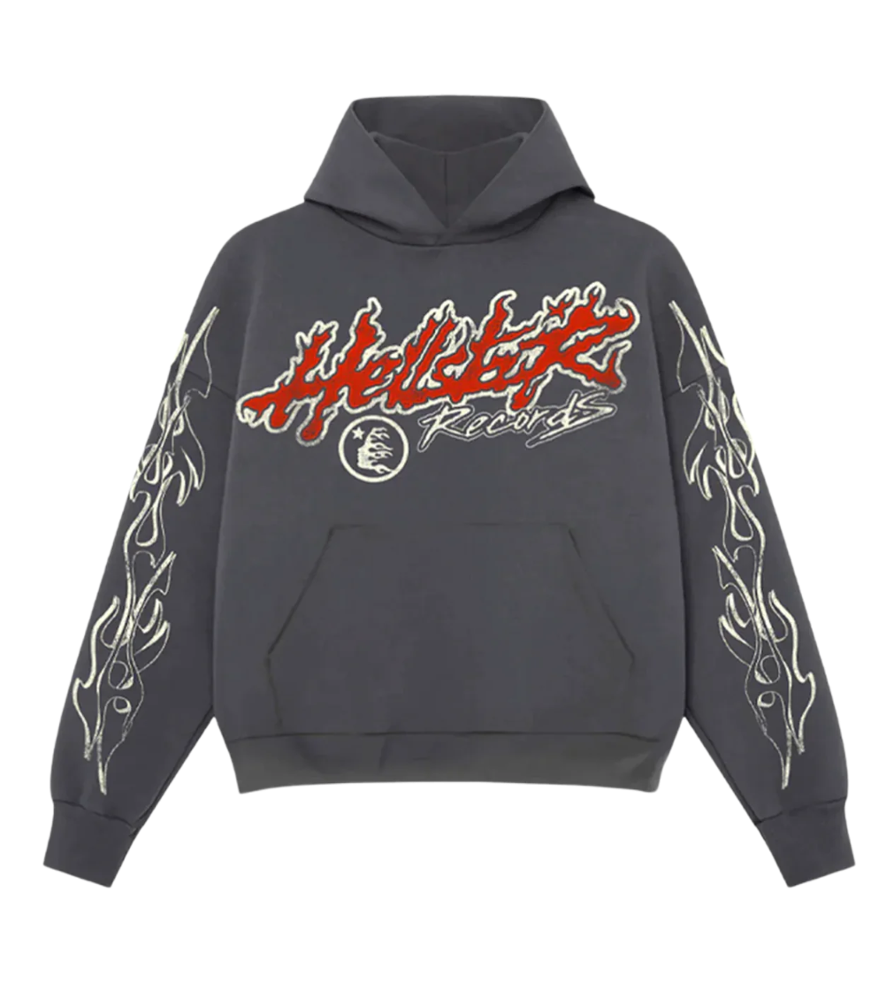 HELLSTAR STUDIOS RECORDS TOUR HOODIE FADED BLACK