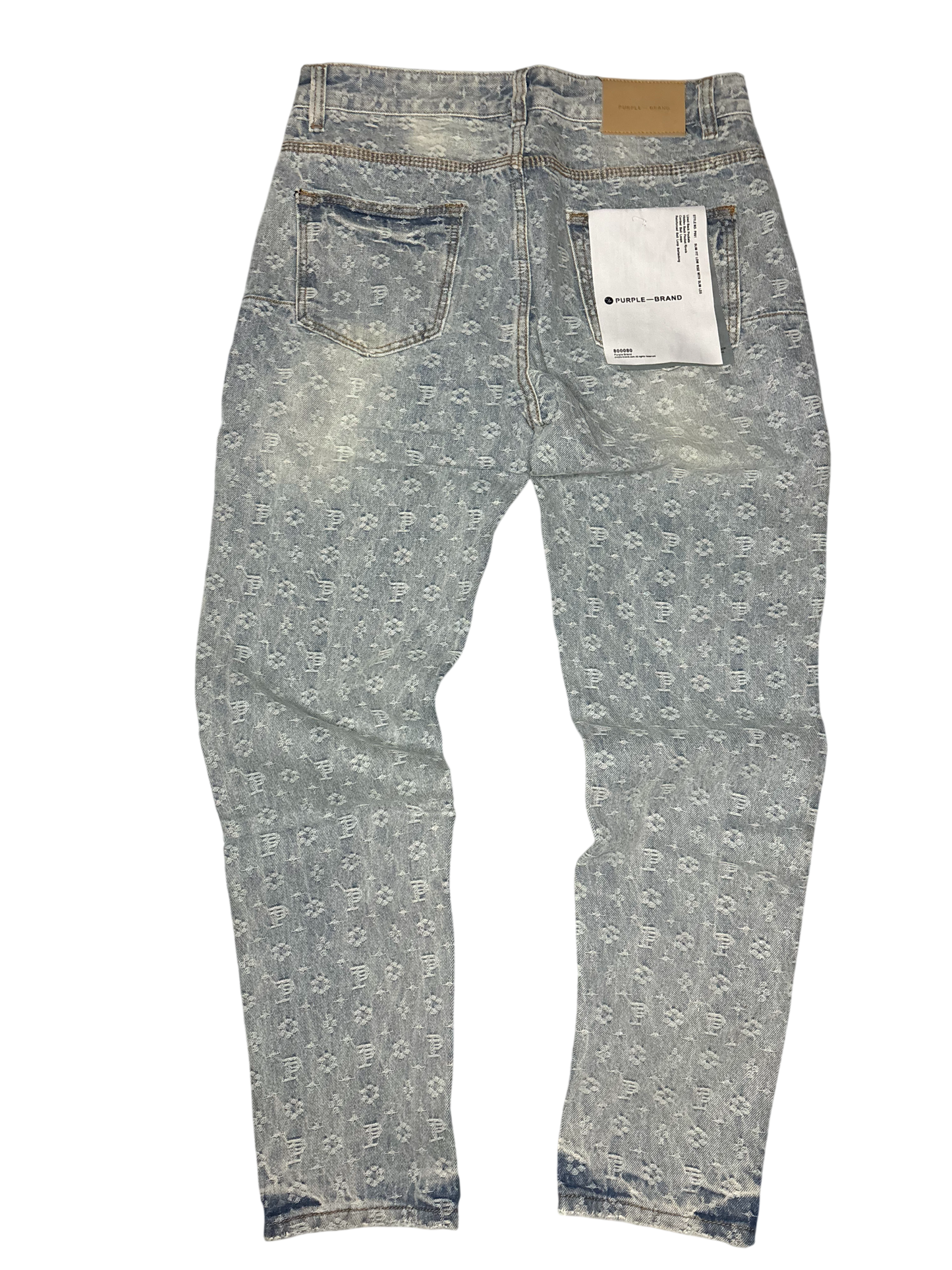 PURPLE BRAND MONOGRAM JACQUARD JEANS P001