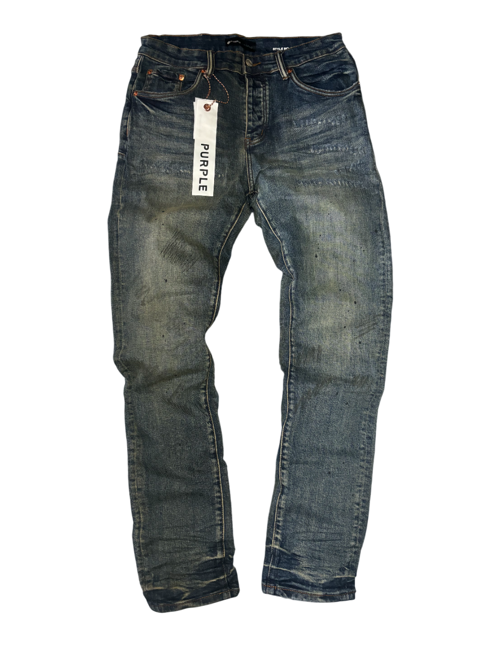 PURPLE BRAND P001 INDUSTRIAL WORN DIRTY DENIM