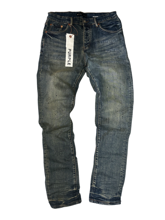PURPLE BRAND P001 INDUSTRIAL WORN DIRTY DENIM