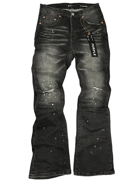 PURPLE BRAND GREY WASH FLARED JEANS