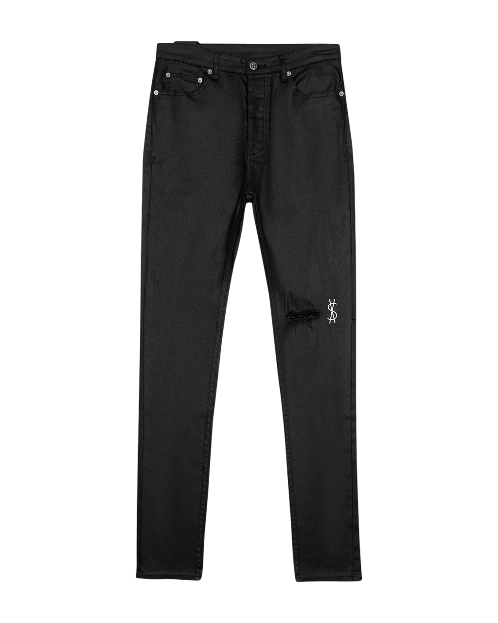 KSUBI CHITCH WAXED SILVER JEANS