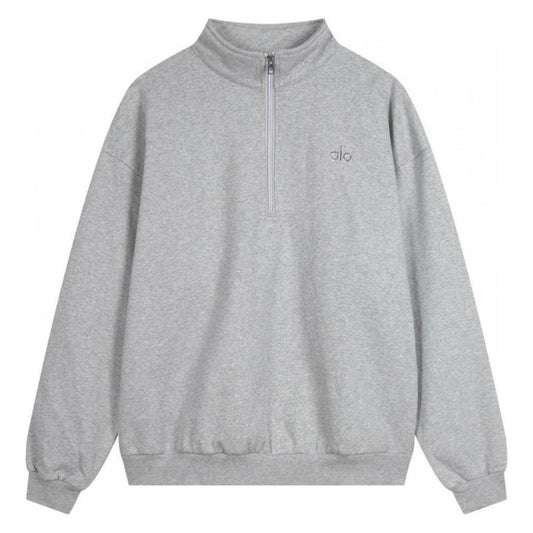 ALO YOGA - Accolade 1/4 Zip Pullover Heather Grey
