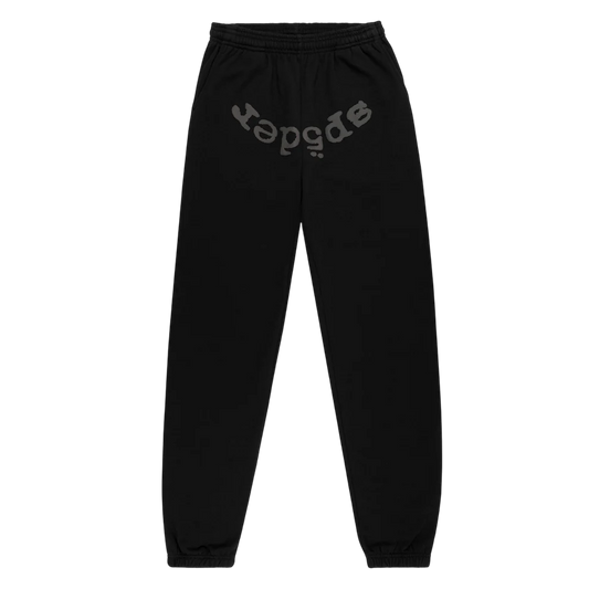 SP5DER BLACK PHANTOM WEB SWEATPANTS
