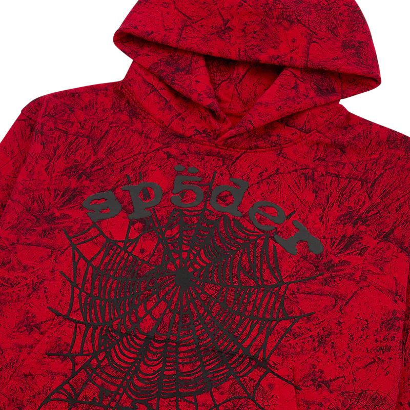 SP5DER OG TREE CAMO HOODIE RED