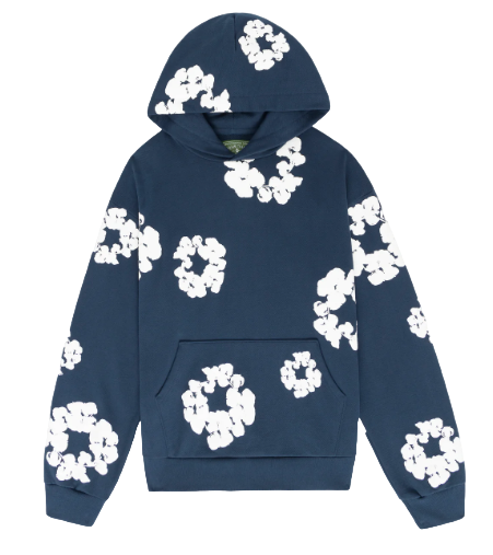 DENIM TEARS THE COTTON WREATH SWEATSHIRT NAVY BLUE