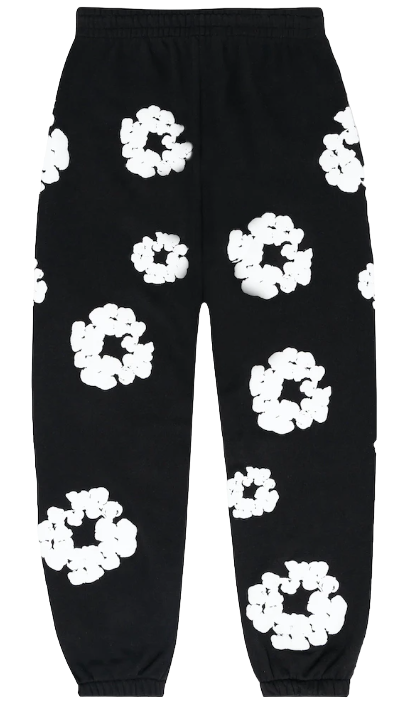 DENIM TEARS THE COTTON WREATH SWEATPANTS BLACK