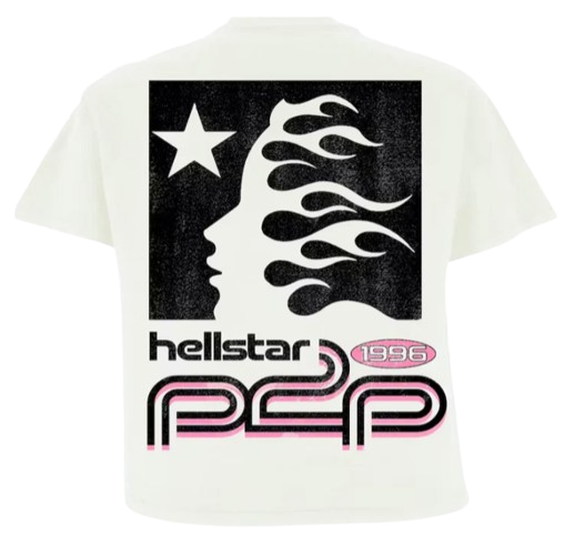 HELLSTAR PINK SPORT LOGO T-SHIRT WHITE