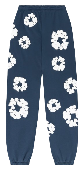 DENIM TEARS THE COTTON WREATH SWEATPANTS NAVY BLUE