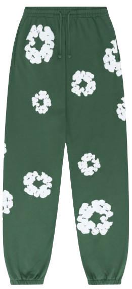 DENIM TEARS THE COTTON WREATH SWEATPANTS GREEN