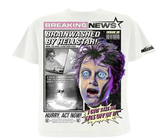 HELLSTAR BREAKING NEWS T-SHIRT WHITE