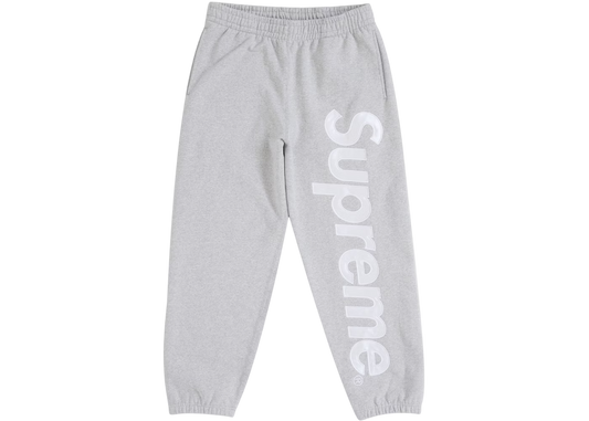 SUPREME SATIN APPLIQUE SWEATPANTS FW24 HEATHER GREY