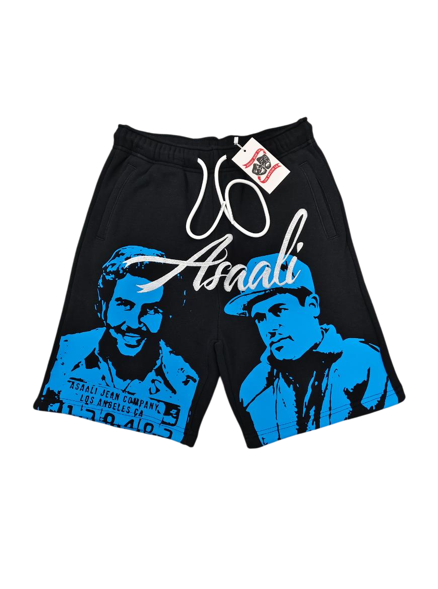 ASAALI OG CARTEL SHORTS BLACK/BLUE