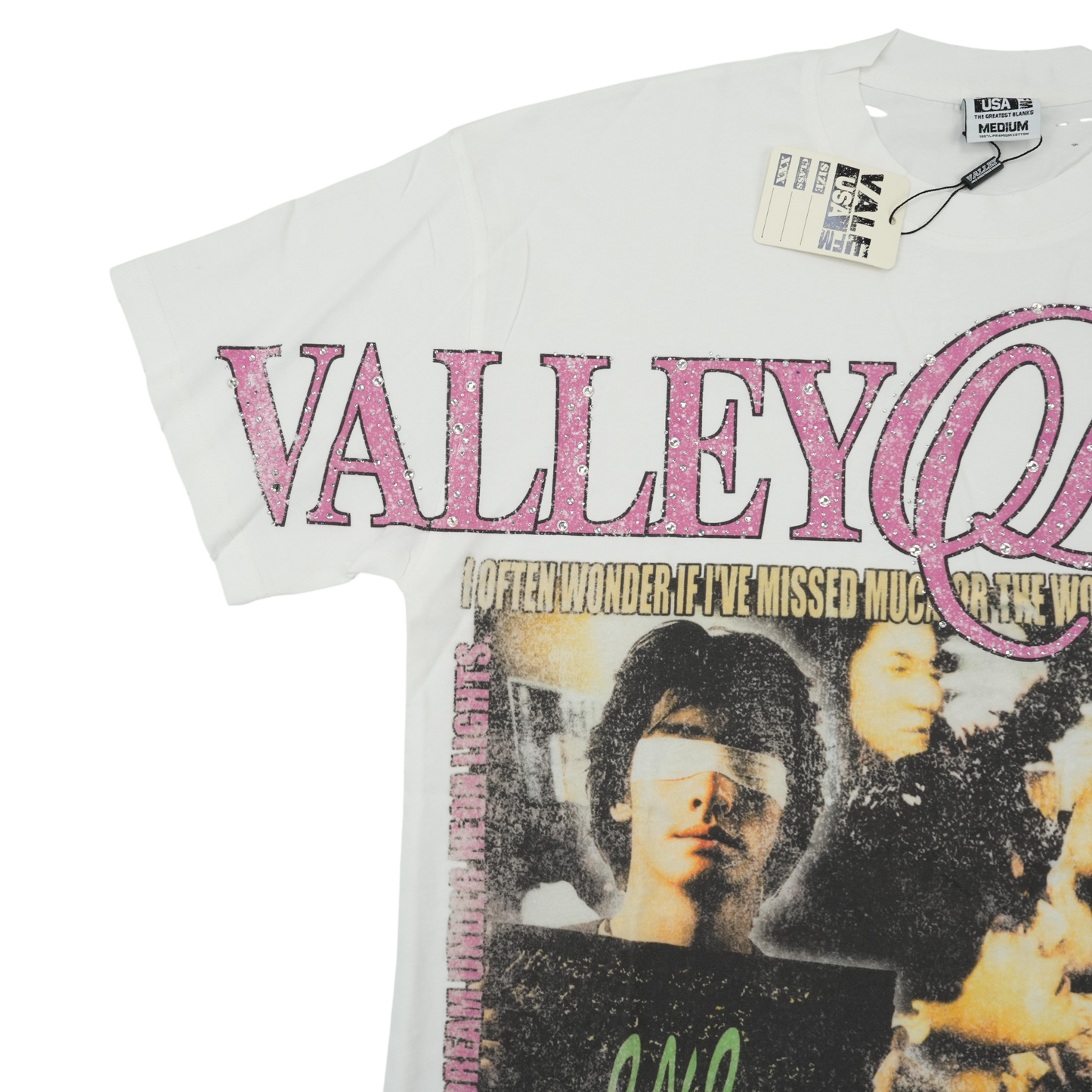 VALE FOREVER FALLEN BLING T-SHIRT WHITE