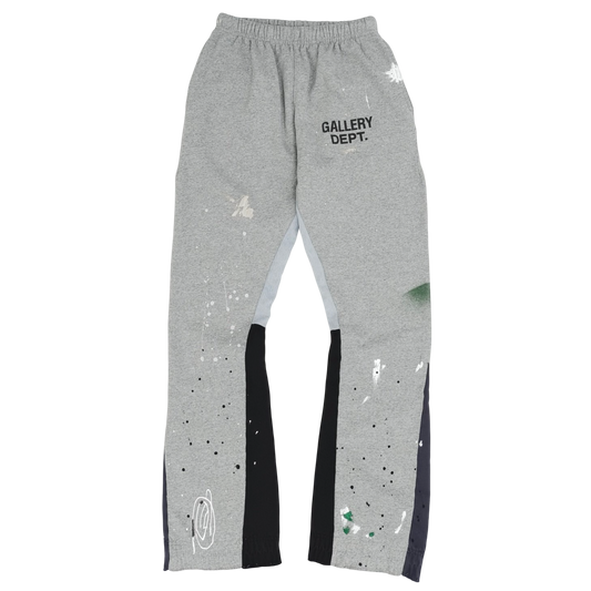 GALLERY DEPT PAINTED GREY FLARE SWEATPANTS