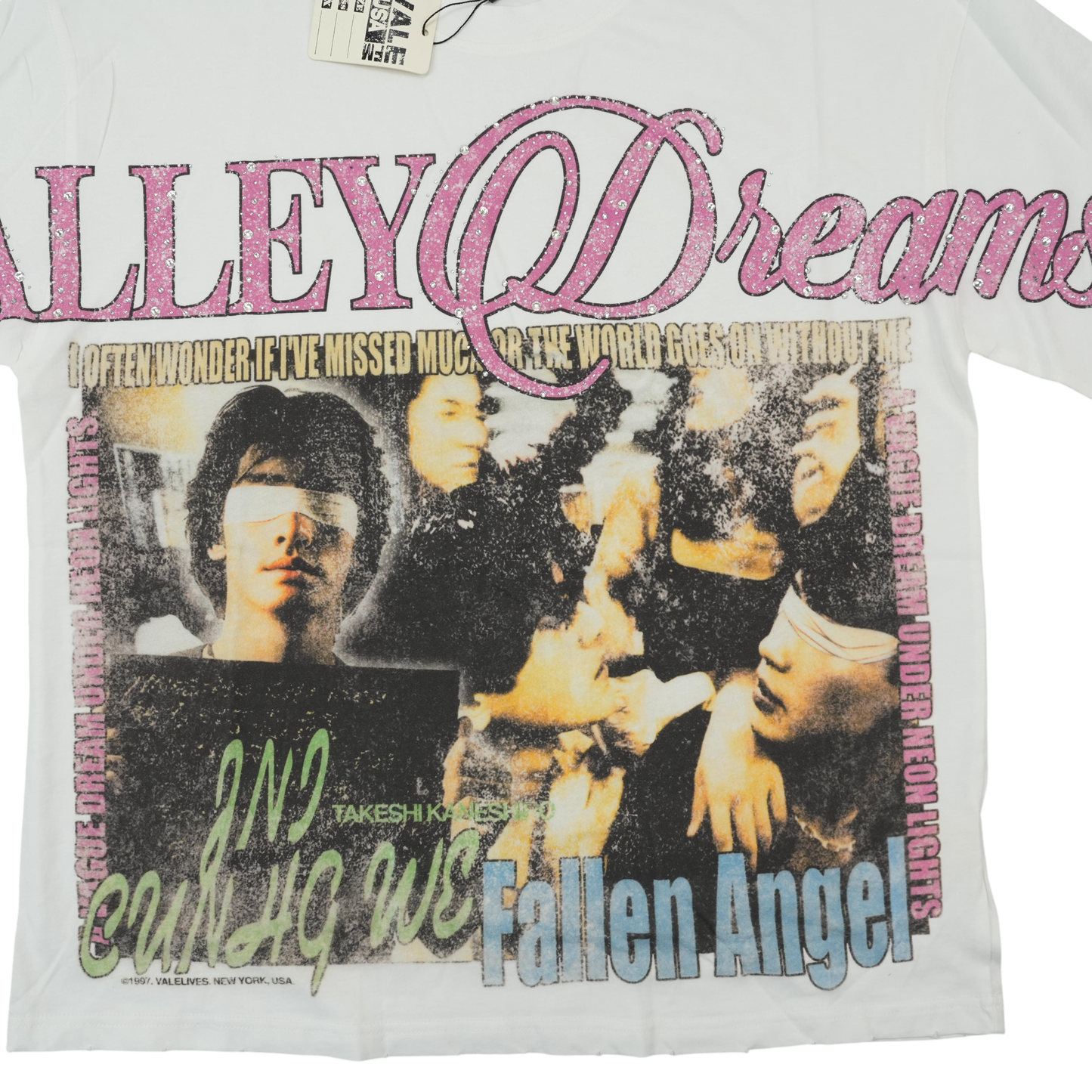 VALE FOREVER FALLEN BLING T-SHIRT WHITE