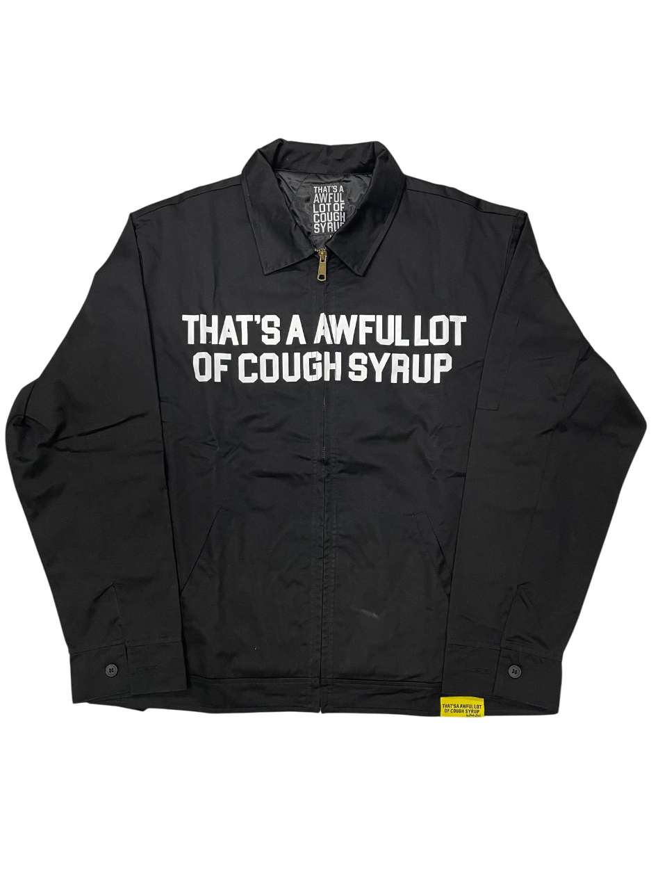 THATS AN AWFUL LOT OF COUGH SYRUP BLACK JACKET