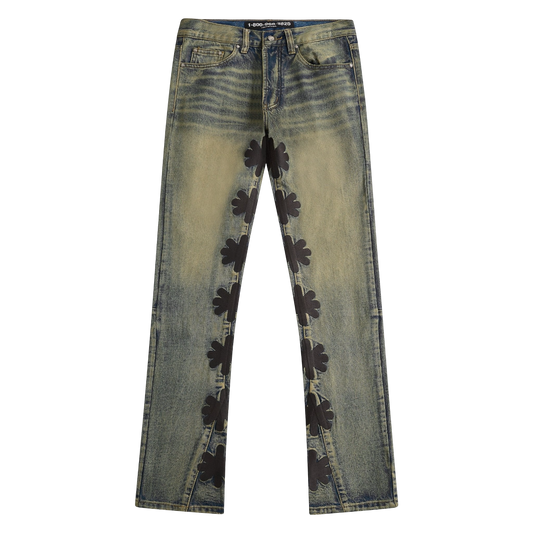 LOST SHADOWS FLARED DENIM DIRTY BLUE/GRAPHITE