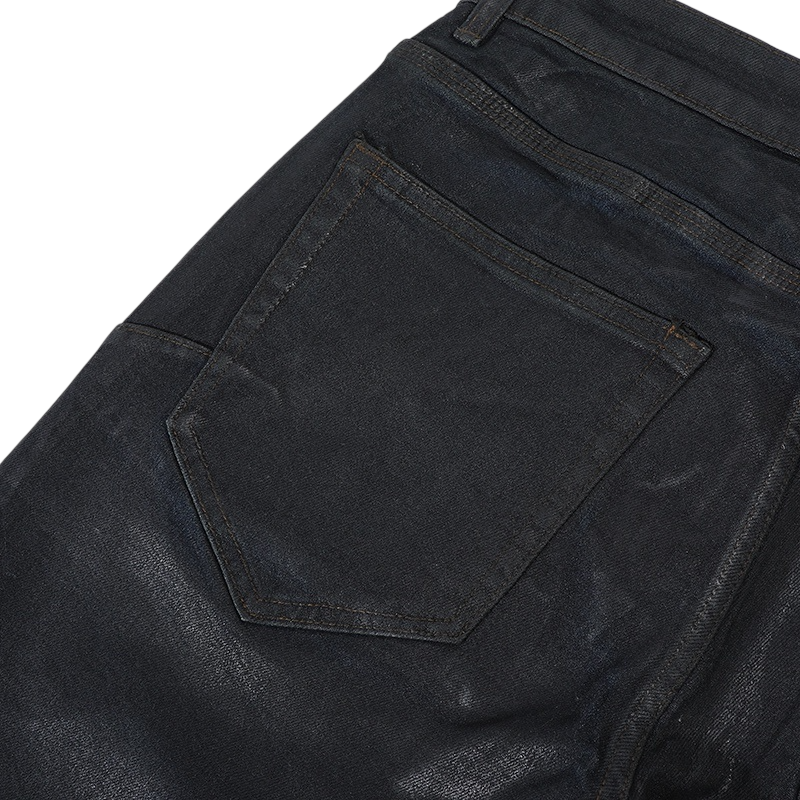 PURPLE BRAND BLUE WAX COATED JEANS P001