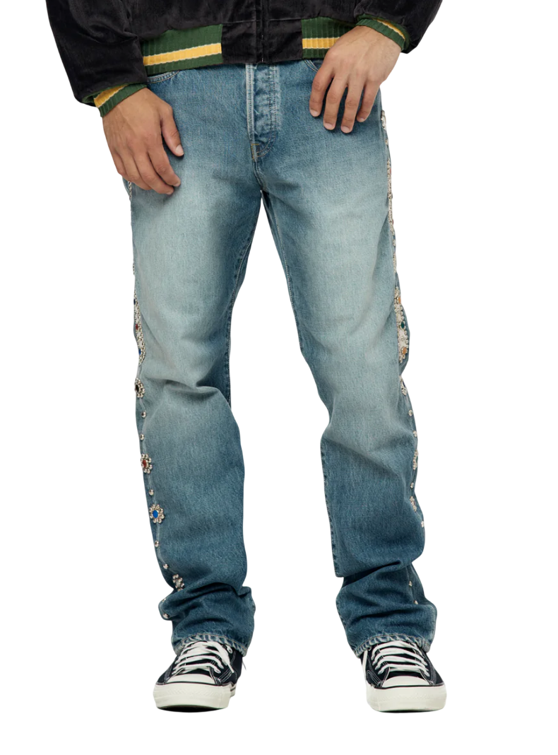 KAPITAL EMBELLISHED JEANS BLUE