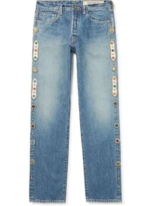 KAPITAL EMBELLISHED JEANS BLUE