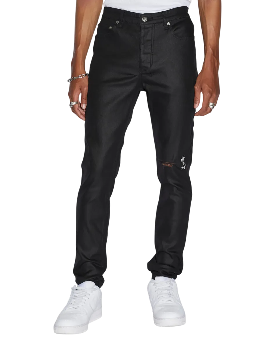 KSUBI CHITCH WAXED SILVER JEANS