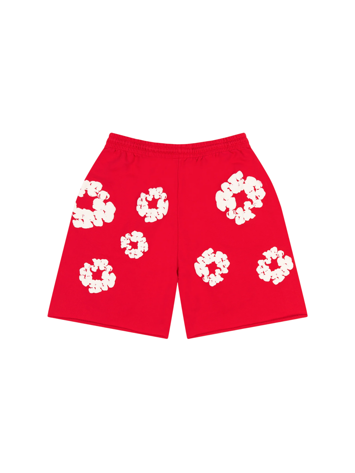 DENIM TEARS THE COTTON WREATH SHORTS RED
