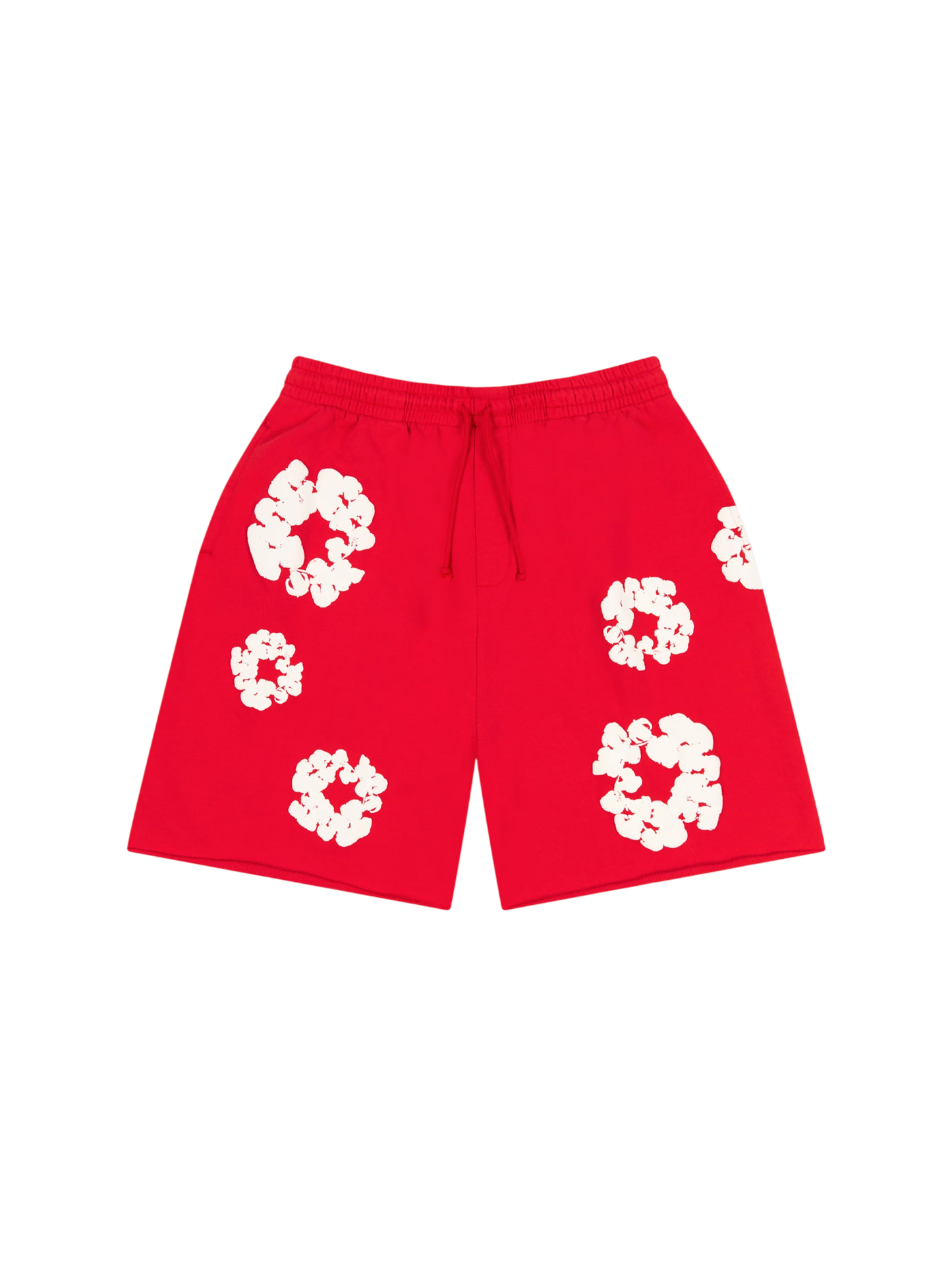 DENIM TEARS THE COTTON WREATH SHORTS RED