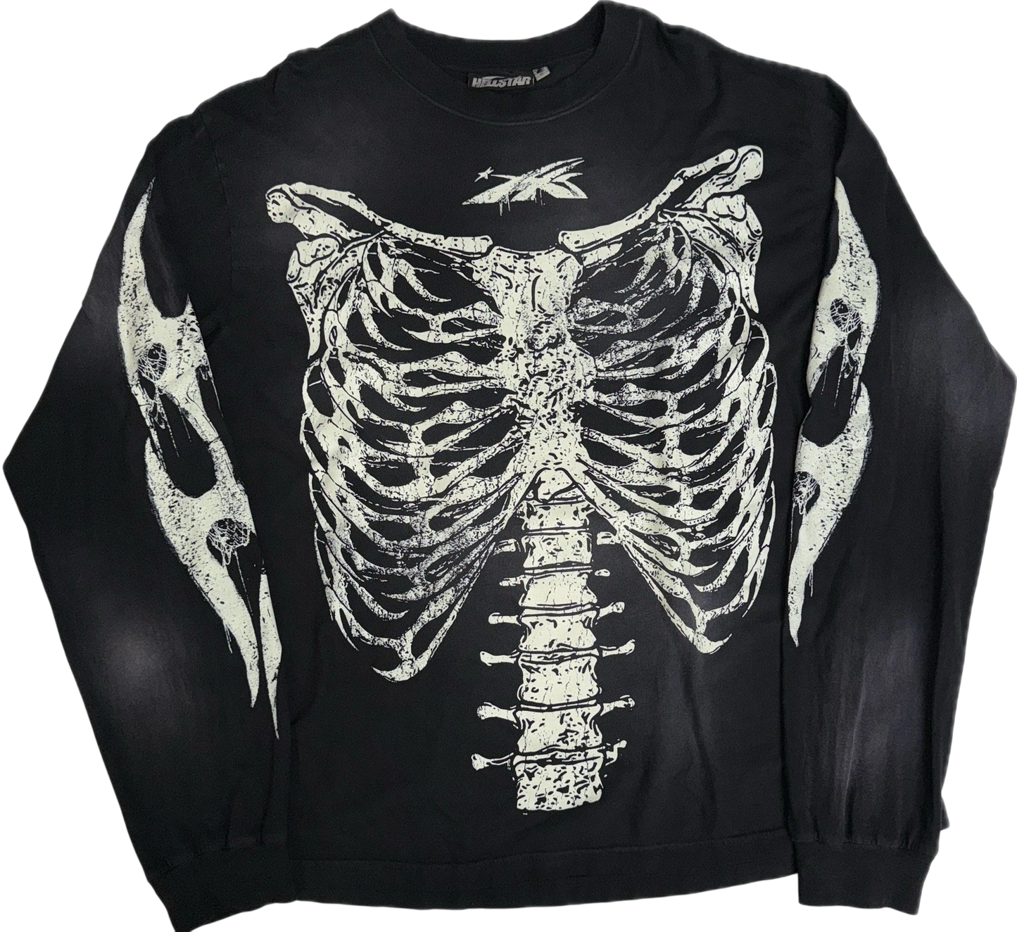 HELLSTAR SKELETON LONGSLEEVE T-SHIRT BLACK