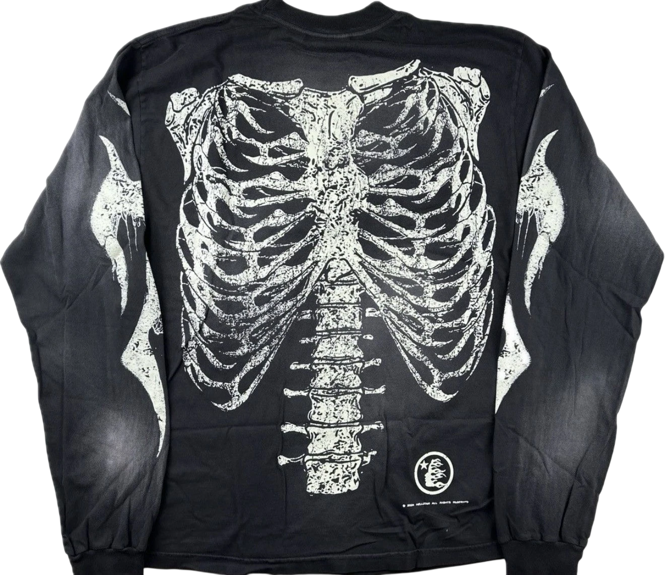 HELLSTAR SKELETON LONGSLEEVE T-SHIRT BLACK