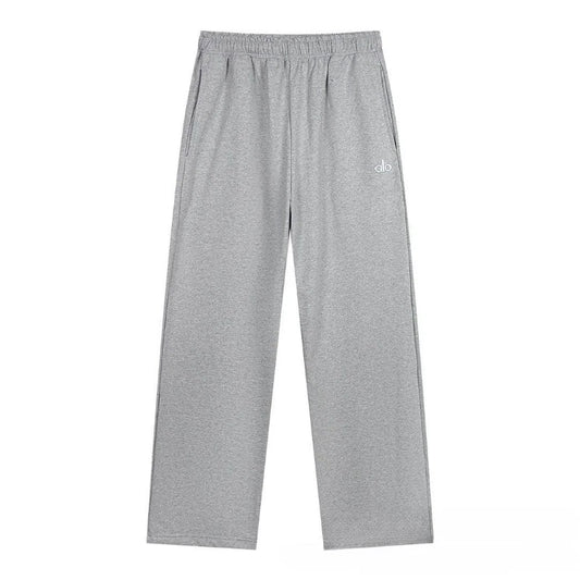 ALO YOGA - ACCOLADE STRAIGHT LEG SWEATPANTS HEATHER GREY