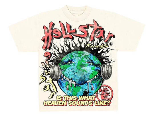 HELLSTAR STUDIOS HEAVEN ON EARTH T-SHIRT WHITE