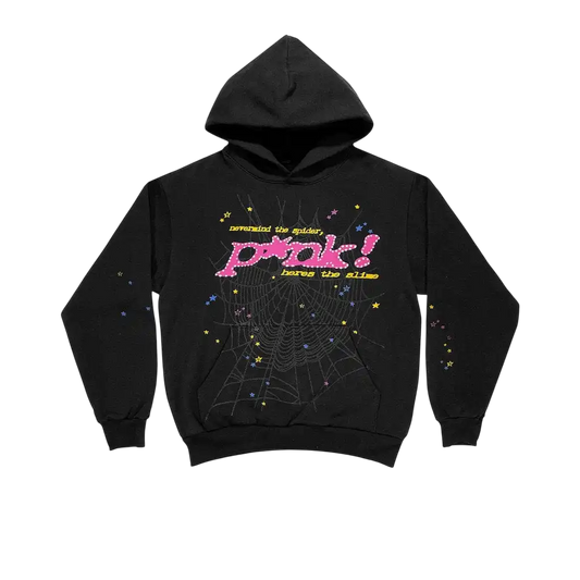 SP5DER P*NK HOODIE BLACK